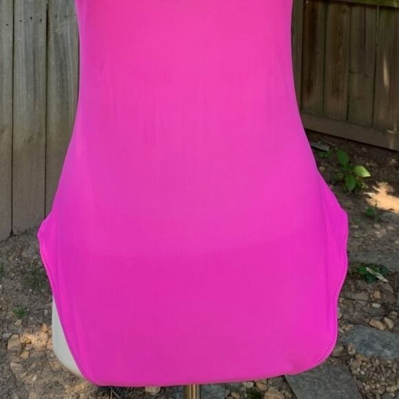 Vintage Ocean Jewel Pink Ruched Swimsuit Size Small One Piece Sweetheart - Picture 3 of 8